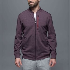 Lululemon Six Pack Jacket Heathered Black Cherry Size Large